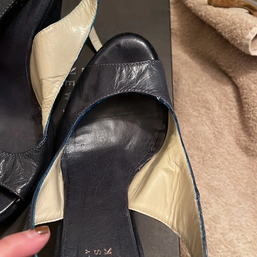 BARNEYS NEWYORK - Liana -platform peep toe platforms - size 37 EUR - Picture 8 of 9